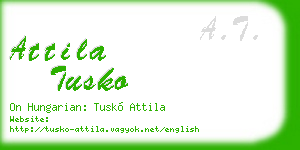 attila tusko business card